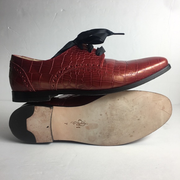 Cole Haan Red Brown Breslyn Embossed Oxford - Picture 6 of 8